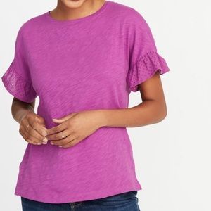 NWT Old Navy Eyelet Tee Small
